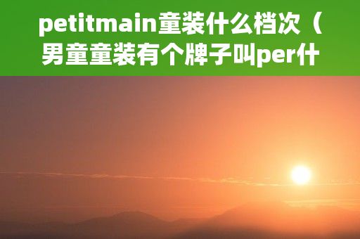 petitmain童装什么档次（男童童装有个牌子叫per什么）