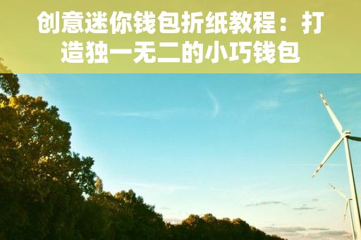 创意迷你钱包折纸教程：打造独一无二的小巧钱包