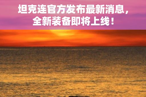 坦克连官方发布最新消息，全新装备即将上线！