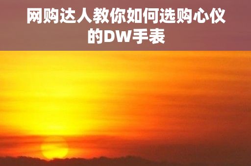 网购达人教你如何选购心仪的DW手表