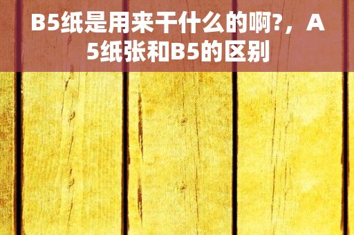 B5纸是用来干什么的啊?，A5纸张和B5的区别