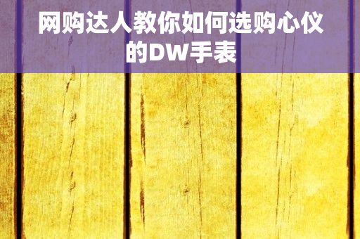 网购达人教你如何选购心仪的DW手表