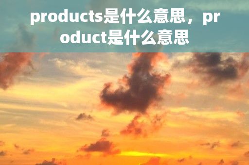 products是什么意思，product是什么意思